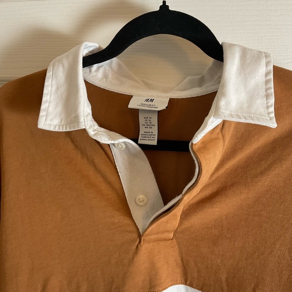 H&M Men regular fit coupe standard Rugby Shirt size X-Large - Picture 3 of 9